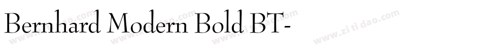 Bernhard Modern Bold BT字体转换